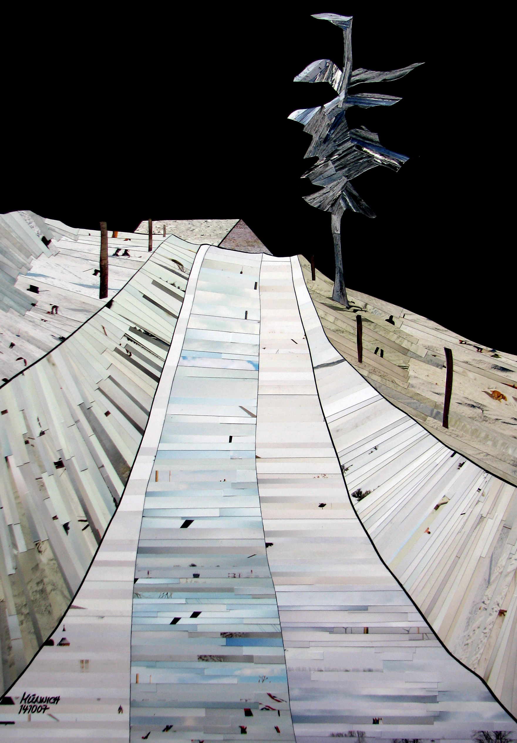 Aufwärts, 2007 (68 × 48 cm) – Fotoelemente auf Karton (Detlef Münnich) Aufwärts, 2007 (68 × 48 cm) – Fotoelemente auf Karton